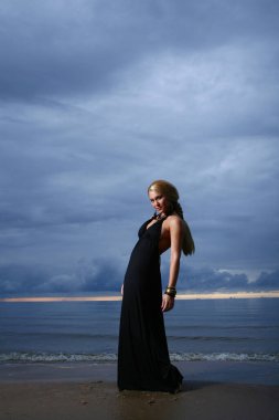 seksi ve lüks kadına günbatımı backgroung