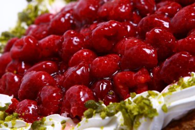 Tatlı meyveli kek yakın çekim görüntüsü