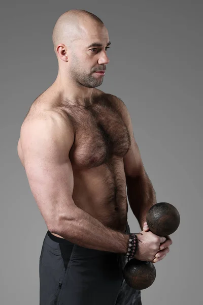 Culturista Uomo Con Corpo Muscolare — Foto Stock