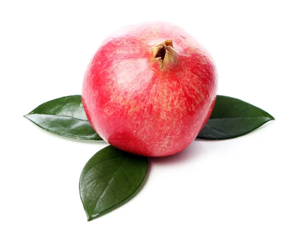 Läckra Exotiska Granatäpple Frukt Vit Bakgrund — Stockfoto