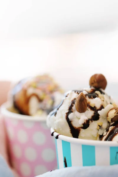 Dessert Delicious Ice Cream Table — Stock Photo, Image