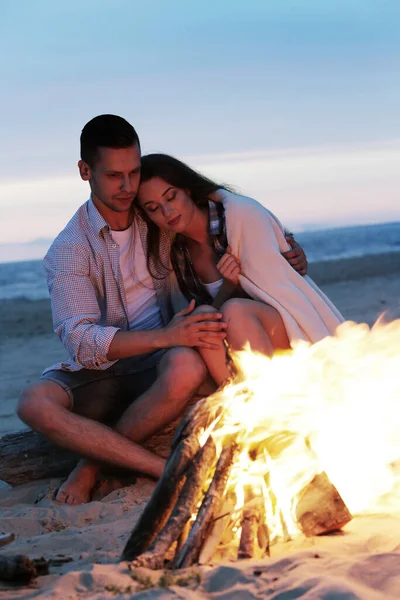 Beau Couple Sur Plage — Photo