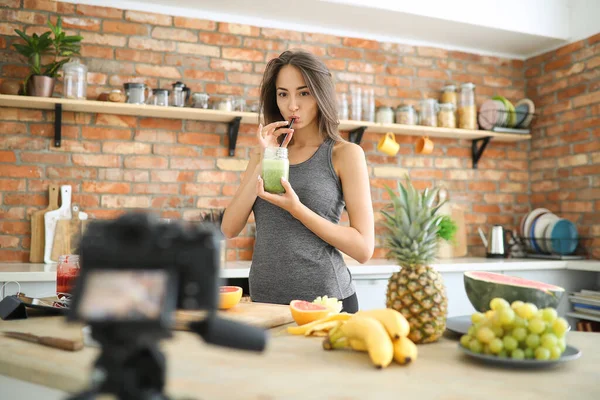 Cook Vlogger Kitchen — Stock Photo, Image