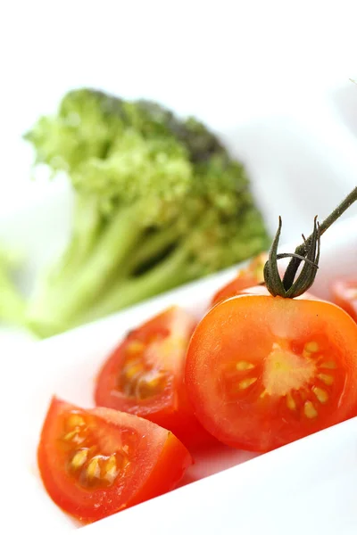 Macro Légumes Dans Assiette — Photo