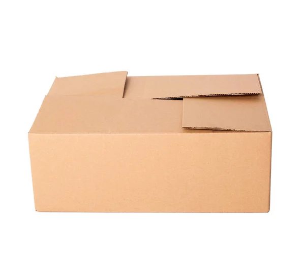 Κουτιά Χαρτοκιβωτίων Λευκό Φόντο — Φωτογραφία Αρχείου