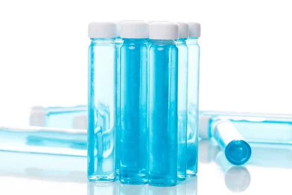 Kedokteran Kosmetologi Botol Kosong Atas Meja — Stok Foto