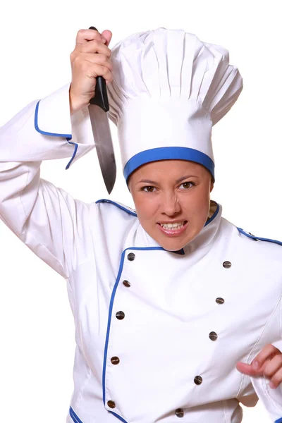 Youg Bella Chef Con Sorriso — Foto Stock