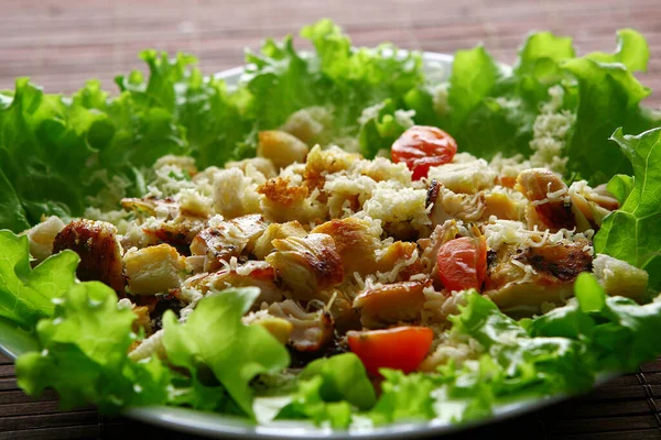 Cezar Salat Aus Nächster Nähe — Stockfoto