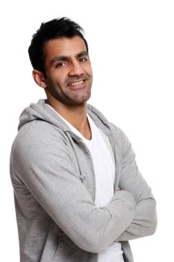 Beyazın üzerindeki hırslı genç adam