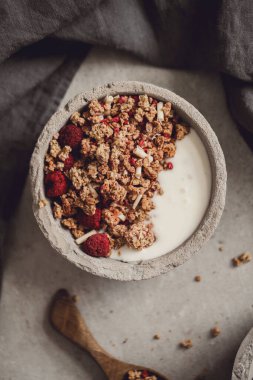 Granola. Masada nefis bir kahvaltı.