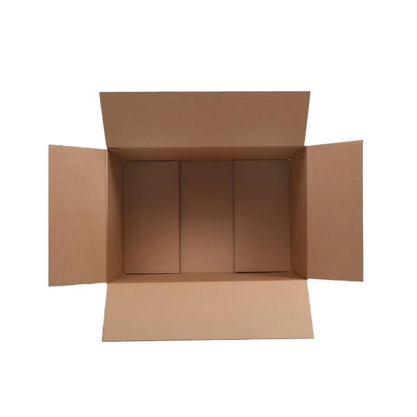 Cardboard Box White Background — Stock Photo, Image