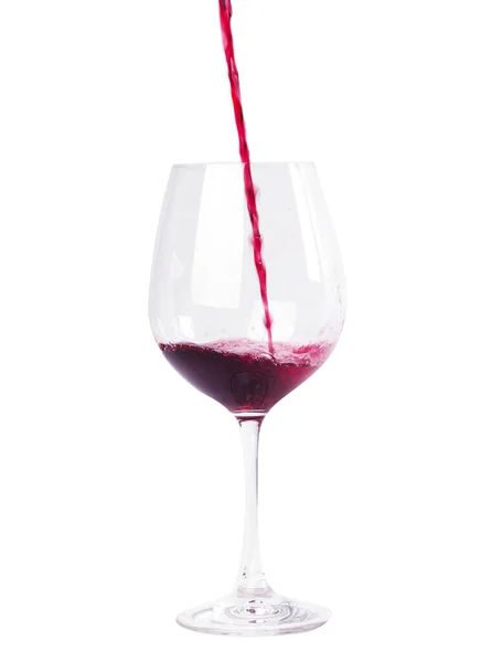 Czerwone Wino Białym Tle — Zdjęcie stockowe