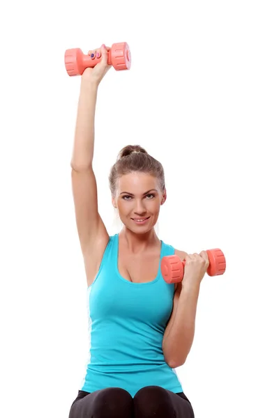 Hermosa Chica Durante Entrenamiento —  Fotos de Stock