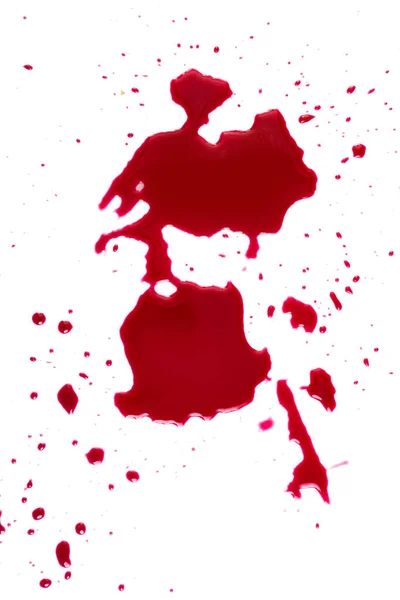 Murder Red Blood White Background — Stock Photo, Image