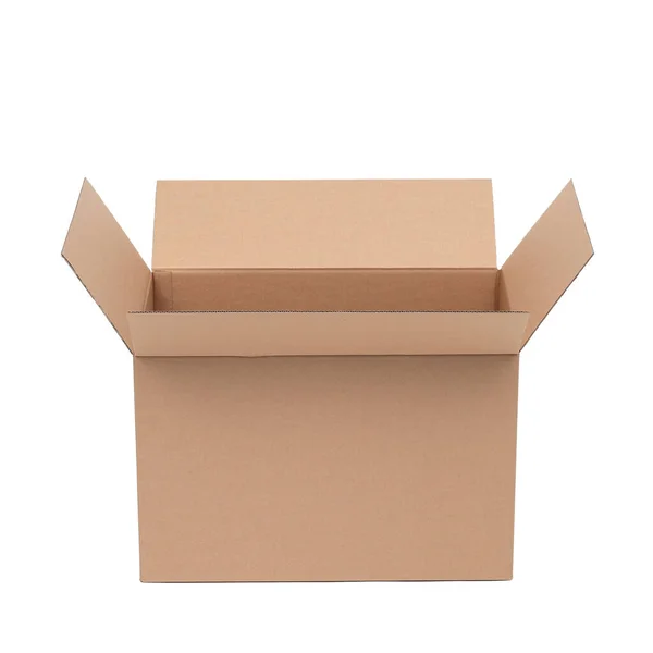 beyaz arkaplanda karton kutu