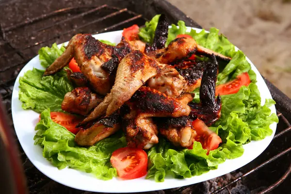 Segar Grill Bbq Pangkuan Ayam — Stok Foto