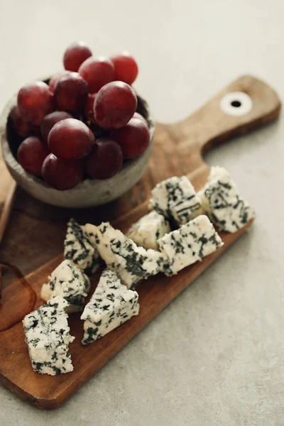 Comida Queso Sobre Mesa — Foto de Stock