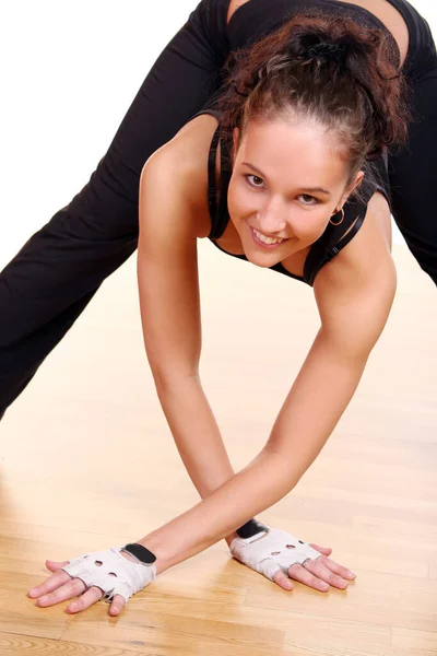 Beautiful Sexy Girl Doing Fitness Stock Photo