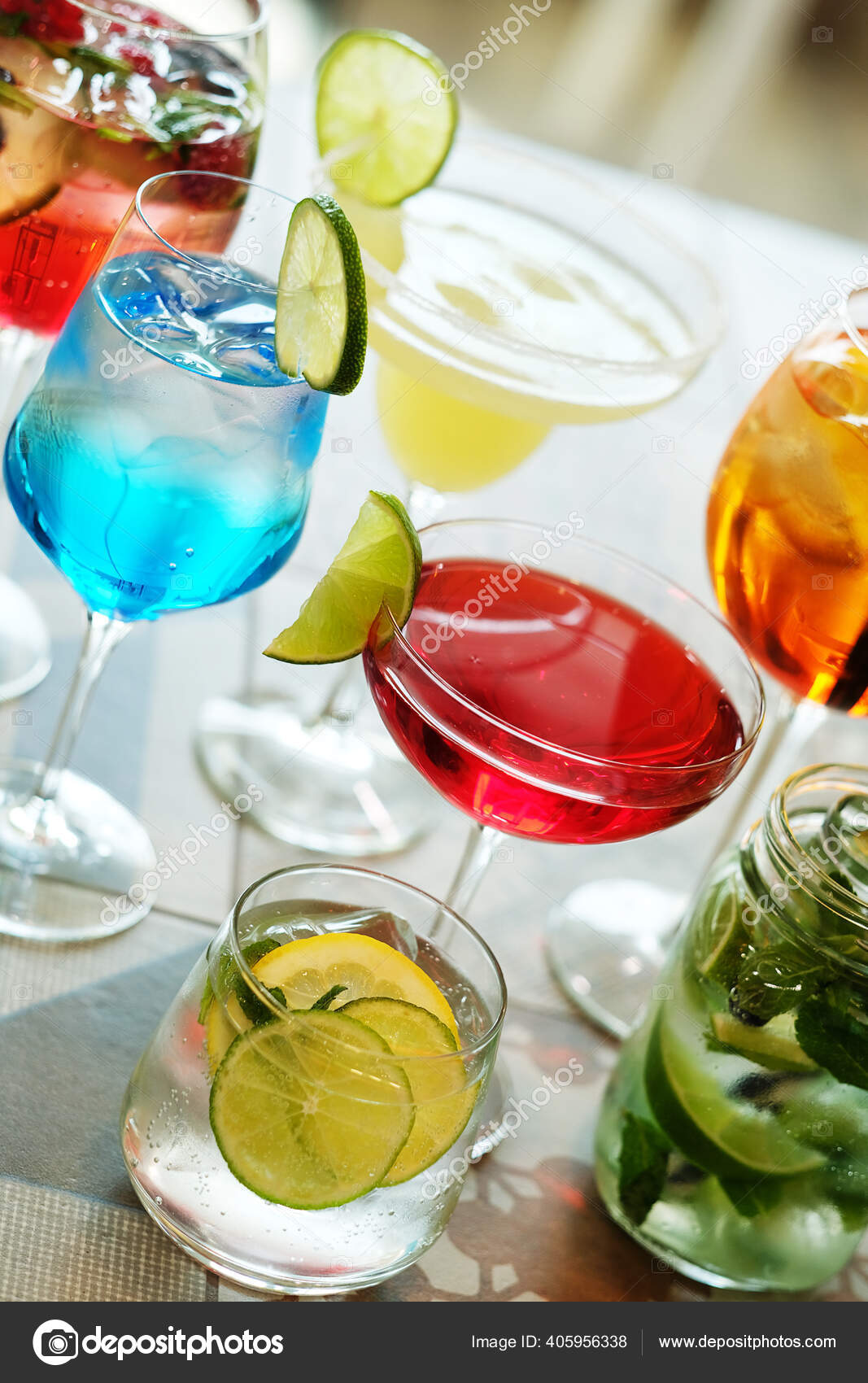 Bar Various Cocktails Table Stock Photo by ©racool_studio 405956338