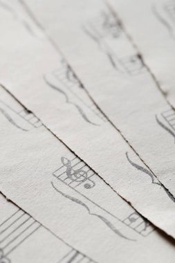 Eski model. Vintage kağıdın üzerinde notalar