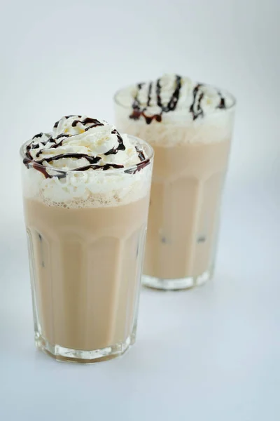 Café Delicioso Latte Con Espuma Encima — Foto de Stock