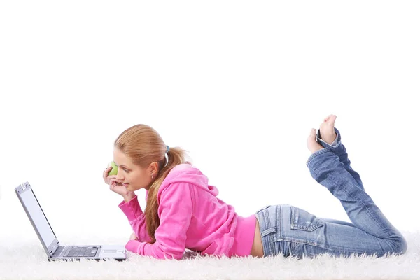 Feliz Joven Sonriente Casa — Foto de Stock