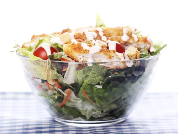 Healthy Salad Chicken Vegetables Bowl — Stock Photo, Image