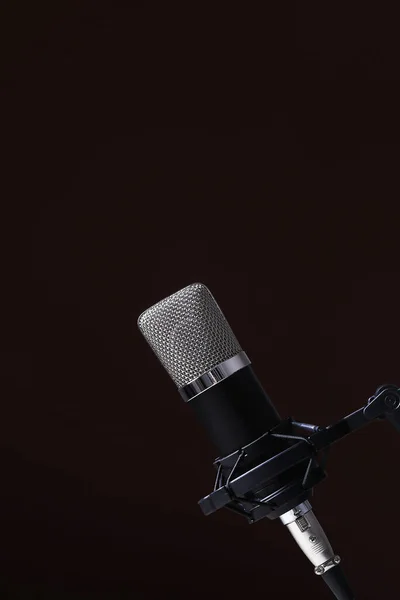 Ljudstudio Mikrofon Närbild — Stockfoto