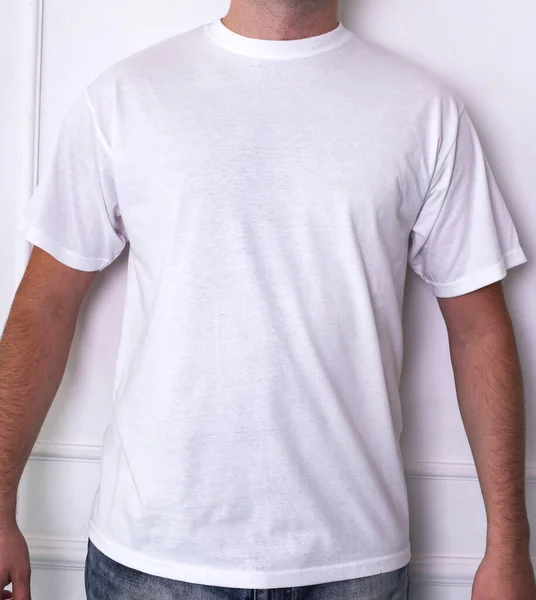 Moda Vestido Homem Shirt Branca — Fotografia de Stock