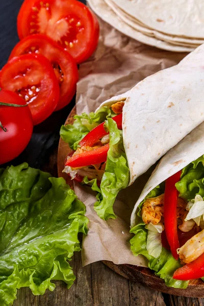 Food Tortilla Table — Stock Photo, Image