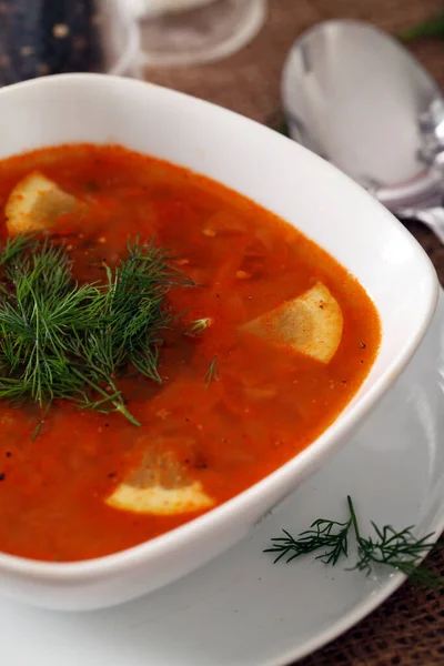 Крупный План Вкусного Супа — стоковое фото