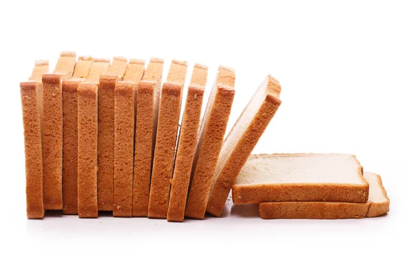 Comida Delicioso Pan Sobre Fondo Blanco —  Fotos de Stock