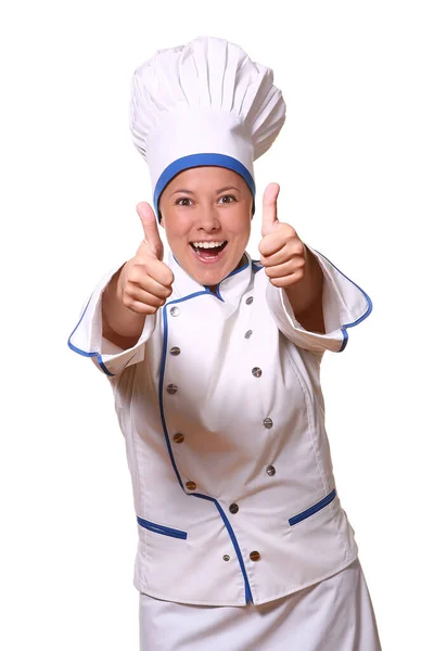 Bella Donna Immagini Chef — Foto Stock