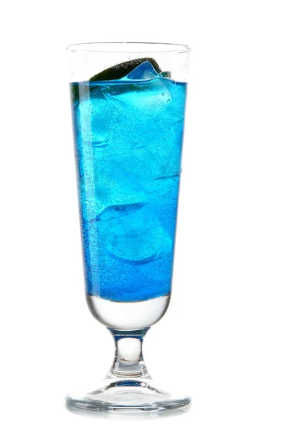 Vista Vicino Cocktail Blu — Foto Stock