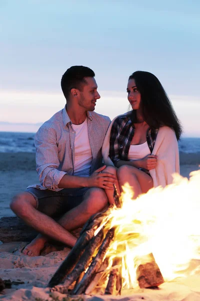 Mooi Koppel Het Strand — Stockfoto