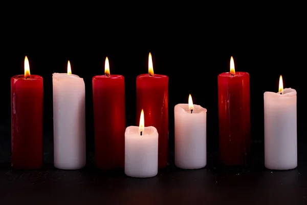 Velas Sobre Fondo Negro — Foto de Stock