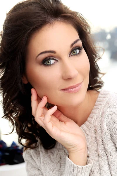 Kazaklı güzel kadın.