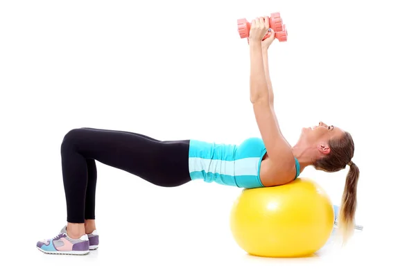 Hermosa Chica Durante Entrenamiento Imagen de stock