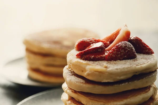 Comida Panquecas Deliciosas Prato — Fotografia de Stock