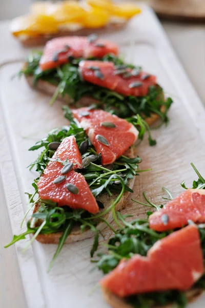 Eten Zoete Sandwich Tafel — Stockfoto