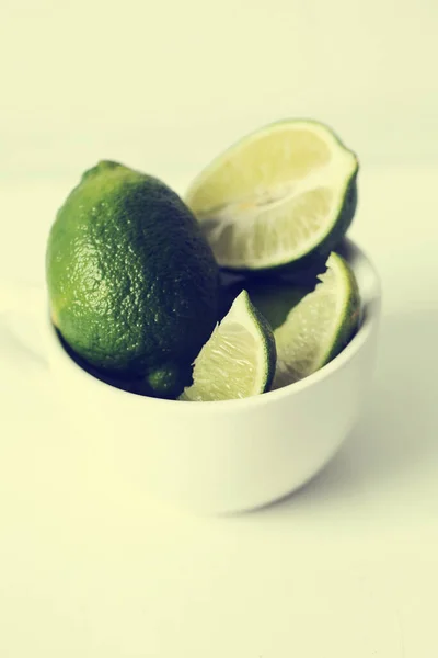 Citrusfrukter Saftig Lime Koppen — Stockfoto