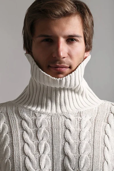 Handsome Young Man Posing Studio — Stock Photo, Image