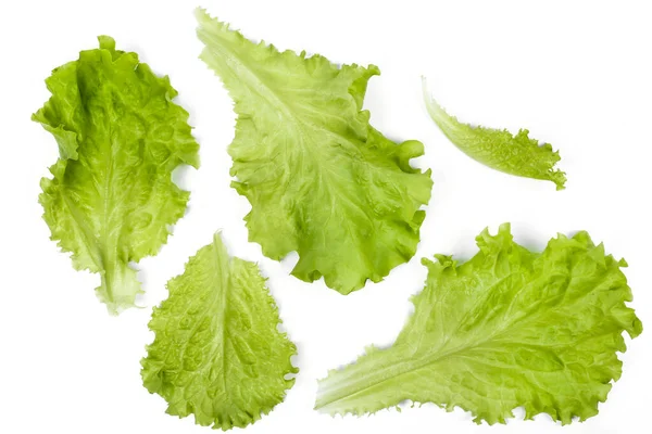 Beyaz arka planda lezzetli bir salata.