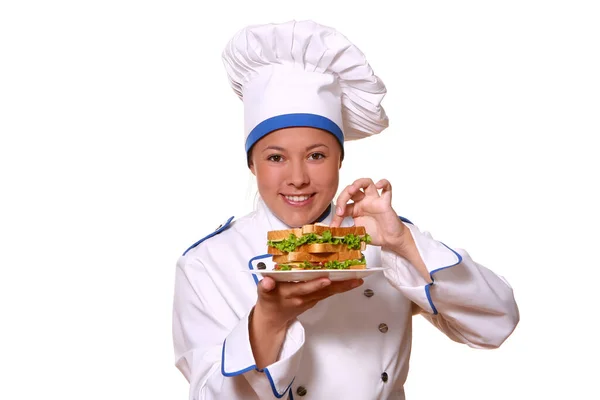 Beautiful Woman Chef Images — Stock Photo, Image