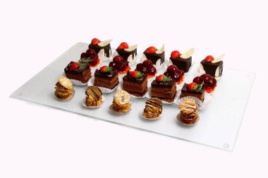 Tatlı meyveli kek yakın çekim görüntüsü