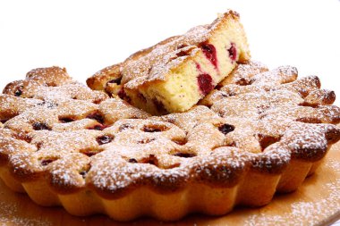 Tatlı meyveli kek yakın çekim görüntüsü