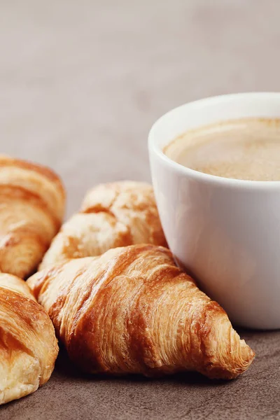 Breakfast Delicious Croissants Table — Stock Photo, Image