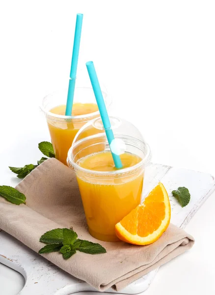 Orange Juice Table — Stock Photo, Image