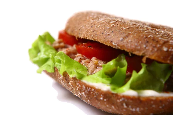 Ein Frisches Sanswich Mit Thunfisch Und Gemüse — Stockfoto