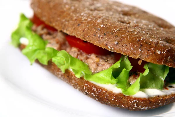 Frisches Sandwich Mit Frischem Gemüse — Stockfoto